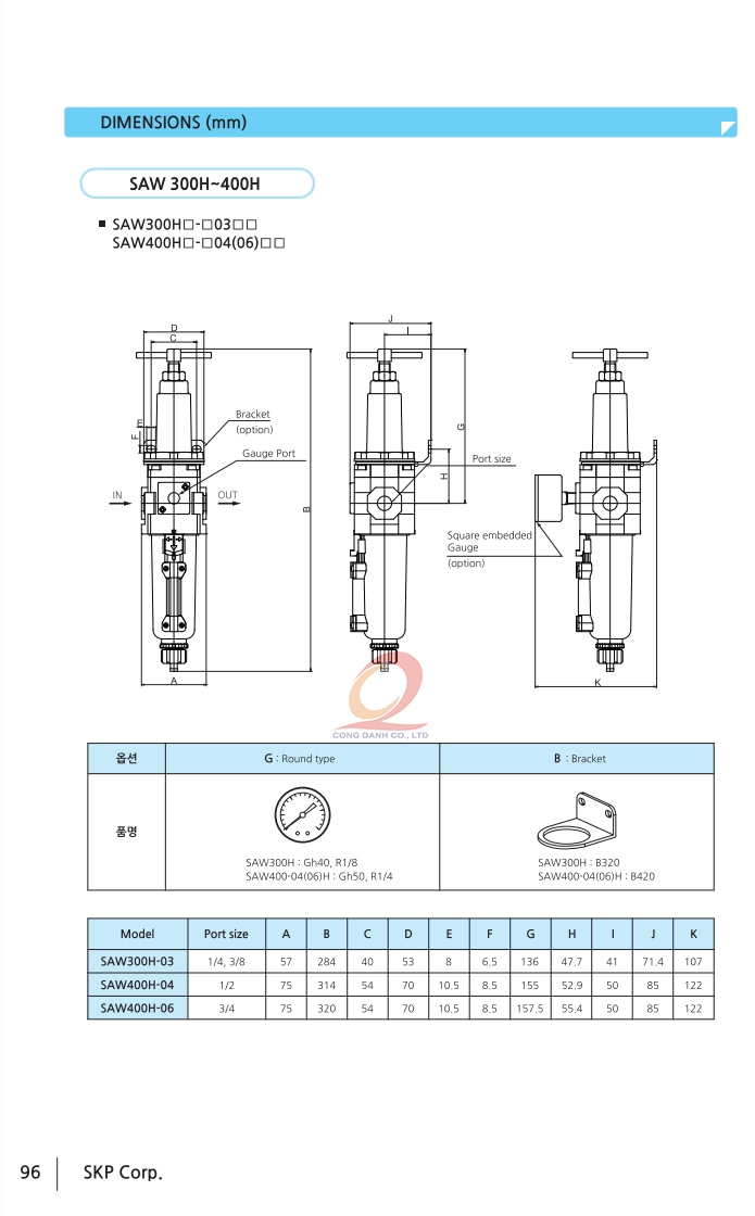 Lọc Khí Nén áp Cao Skp Saw 400h